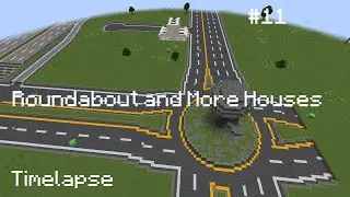 How To Build Righting City S11 Roundabout and More Houses Minecraft Timelapse