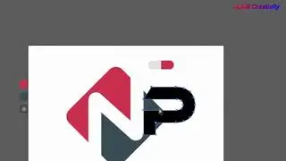 Creative TEXT NP logo On Abobe Illustrator cc by AJMi Creativity