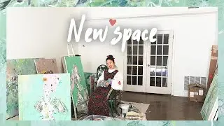 Studio Diaries🩵 Art Gallery move in 🖼️ Preparing Solo show🌷 Expanding my garden to the world ✨