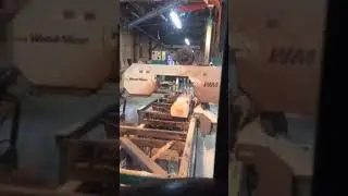 Wood Mizer WM 4000 production sawing!!