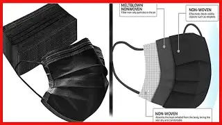 Great product -  50 PCS Black Disposable Face Masks 3-Ply Filter Earloop Mouth Cover, Face Mask