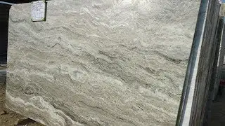 Fantasy brown leather finished marble slab
