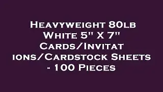 Heavyweight 80lb White 5