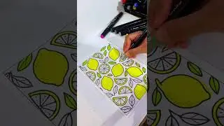 Coloring Lemon 🍋 #artlovers #art #coloringbook #drawing #lemon #lemonade #green #yellow