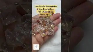 Crystal clear accessories in Czech glass - handmade for a Colombian wedding! ✈️ #handmadewithpurpose