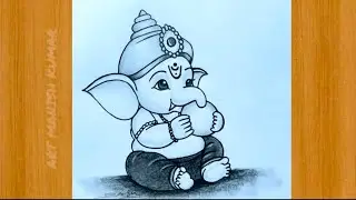 How to Draw Ganapti Ganesh With Modak-Pencil Chitra| Ganesh Chaturthi drawing |Easy Pencil Drawing