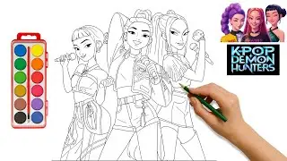 Let&rsquo;s Color Rumi, Mira & Zoey! | Huntrix K‑Pop Heroes Art Time