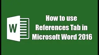 Microsoft Word 2016 References Tab | MS Word References Tab