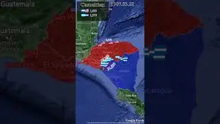 The Nicaragua - Honduras War using Google Earth #shorts #googlemaps #history