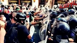 Argentine Retirees Clash With Police Outside Buenos Aires Congress Amid Protests Over Pension Cuts