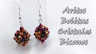 BICONO CRYSTAL BALL EARRINGS