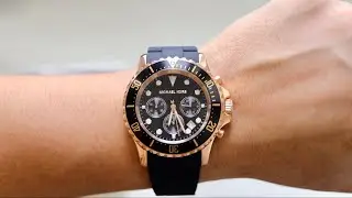 Michael Kors Men's Everest, Black & Rose Gold MK9055 - Everest Chronograph watch