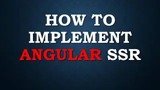 How to Implement Angular Server Side Rendering(SSR)|Step-by-Step Guide #Angular #ServerSideRendering