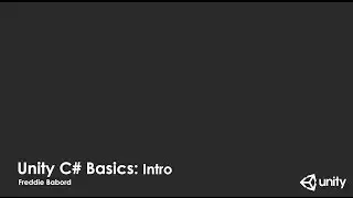 Unity C# Programming Basics: Intro