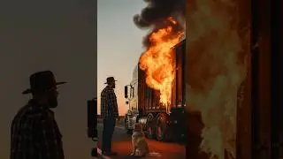 Hero Dog Saves a Man from a Fire Truck  Emotional AI Rescue Story 🐕🔥