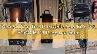 Review Alogfire Portable Gas Fire Pit, 8200 BTU Propane Gas Heater and Outdoor Real Flame Tabletop F