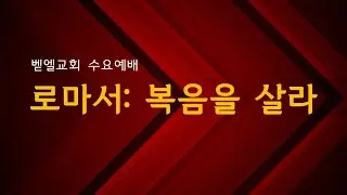 로마서: 복음을 살라 (26) 다시 복음 앞으로 | 박대근 목사 [벧엘교회 수요예배] 01.28.2026