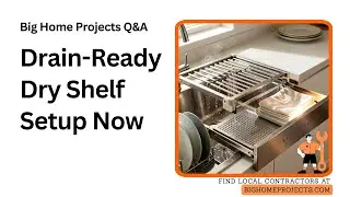 Slatted Sink-Drain Drying Shelf With Towel Drawer