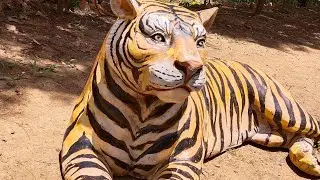 Tiger Colour Painting 🐱||Tiger Murti /#shortvideo /#painting /#viral