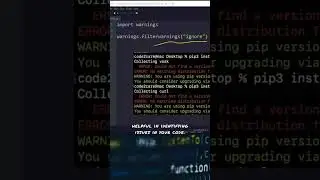 How to disable warnings in python?? 