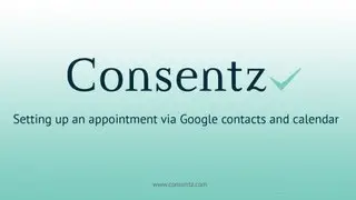 Setting up appointments with Google contacts and calendar