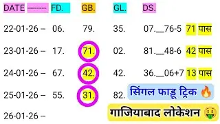 26 January 2026 Satta king single Jodi trick Gali disawerFaridabad gaziabad today satta king trick