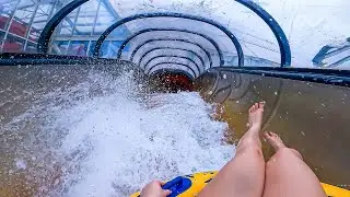 Master Blaster UPHILL Water Slide at Aqualand Cologne