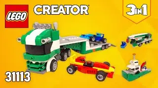 LEGO&reg; Creator 3in1 Race Car Transporter (31113)[328 pcs] Crane Truck & Tugboat with Crane | TBB