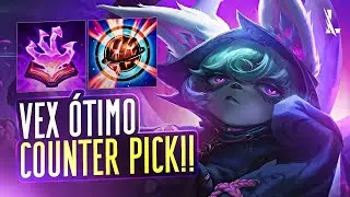 VEX GAMEPLAY | &Eacute; MUITO FORTE CONTRA AS COMPOSI&Ccedil;&Otilde;ES CERTAS!! | LoL Wild Rift