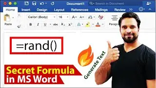How to generate random text in Ms Word