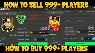 HOW TO SELL 999+ PLAYERS IN FC MOBILE || HOW TO BUY 999+ PLAYERS IN FC MOBILE || FCMOBILE MARKET