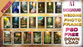 AI BACKGROUND PHOTO FRAME PSD FREE DOWNLOAD