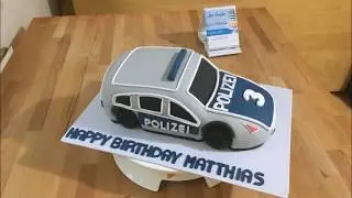 polizei auto torte ,police car cake .كيكة سيارة شرطة
