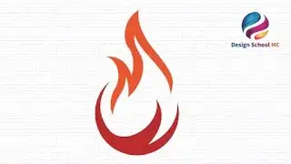 illustrator tutorial logo design : Flame icon logo tutorial ( Fire Logo ) | Design School MC