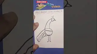 Peacock draw with number 6 #art #shorts #viral #viralvideo #sketching #artist #drawing #trending