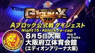 G1 CLIMAX 28 Night15 - A Block re-cap (August 5 at Edion Arena Osaka)