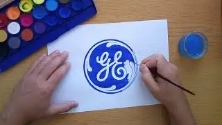 How to draw the General Electric logo (Drawing famous logos)