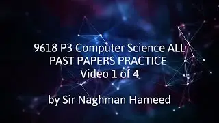 CS P3 All 9618 Past Papers + Specimen Practice (Part 1 of 4)