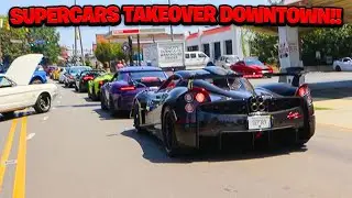 SUPERCARS TAKEOVER THE DOWNTOWN OVERDRIVE CAR SHOW in Mooresville NC!!  - August 2023