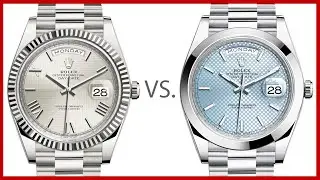 ▶ Which Rolex Day-Date 40 Is for You? 228239 Silver Roman Motif vs 228206 Ice Blue Index Motif