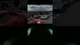 MOST EXPENSIVE TRAFFIC JAM 💨💨🥶 #shorts #traffic #lamborghini #trending