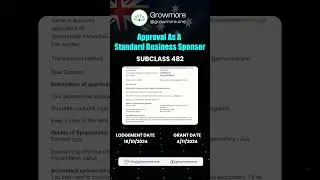 🎉 Success Story: Business Sponsor 482 Visa Approved! | Australian Immigration Updates