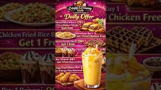 Daily Offer*Chicken tikka s/w buy 2         179₹Get Milkshake-2 free*Chicken burger buy 1 get 1