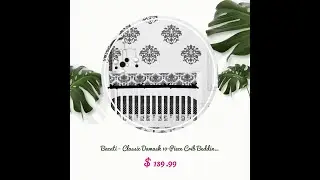 Bacati - Classic Damask 10-Piece Crib Bedding Set with Crib Rail Guard - Black/Grey/White Unisex