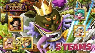 Coliseum Orochi !! Chaos !! 5 Teams include F2P !!! One Piece Treasure Cruise Colo !!
