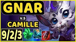 RASCAL (GNAR) vs CAMILLE - 9/2/3 KDA TOP CHALLENGER GAMEPLAY - KR