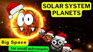 🎄Learn Planet Names for Kids ☃️ JOURNEY THROUGH THE SOLAR SYSTEM for kids 🐈 Christmas Solar System