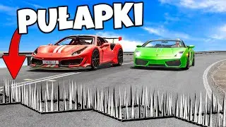 ❄️ SUPERAUTA I TOR PRZESZKÓD!? REALISTYCZNE WYPADKI | BeamNG Drive |