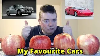 ASMR - Eating Pink Lady Apples With Pure Pressed Apple Juice (My Favourite Cars Ramble)