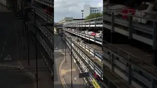 That was crazy 🤯🤯 #parkour #norisknofun #poleslide #closecall #impossiblestunts